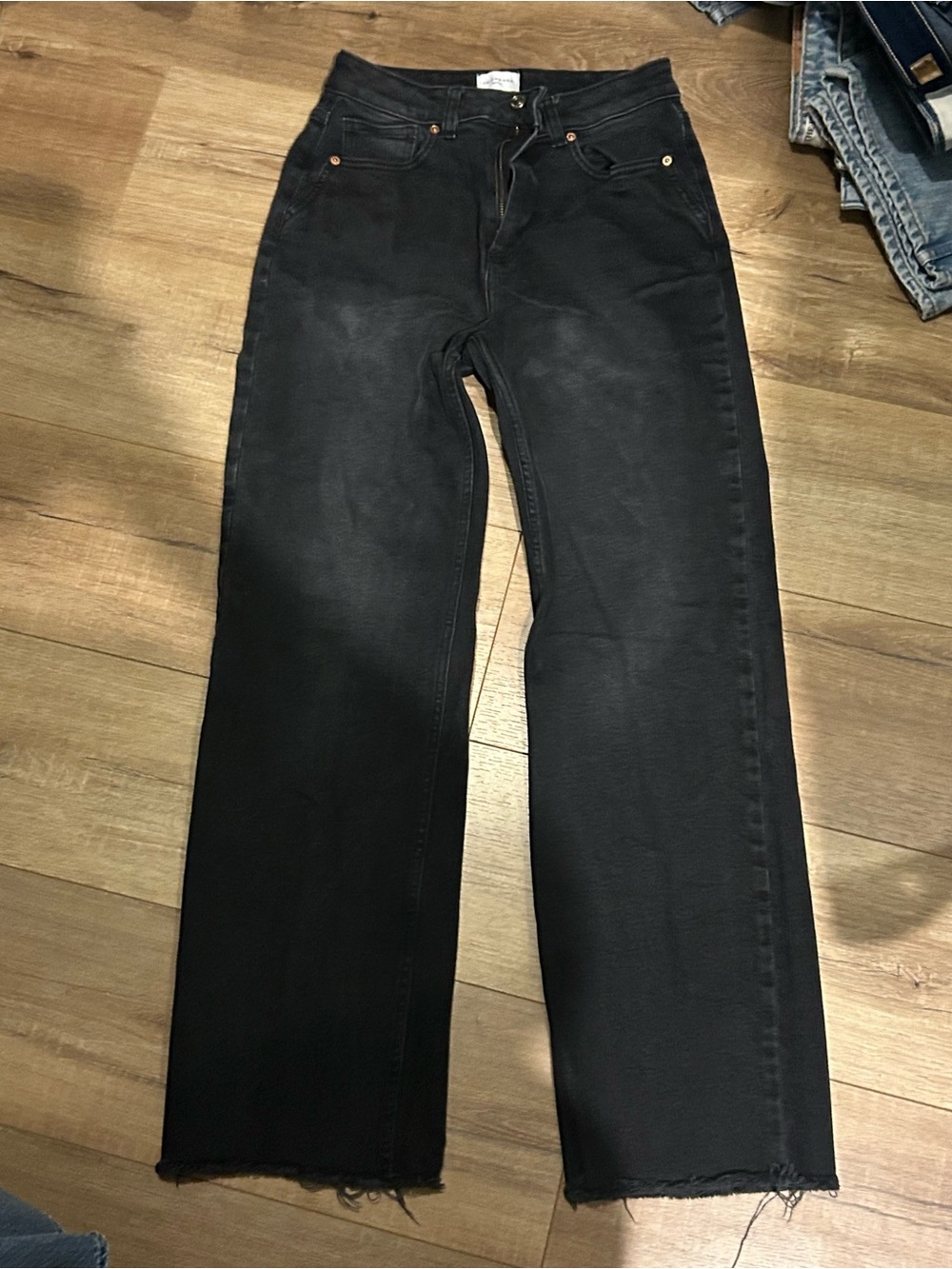 7 Diamonds Black Straight-Leg Women's Jeans